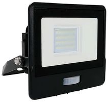 VT-128S-B 20259 - 20W Slim Floodlight with PIR, 3000K, 1510lm, Black