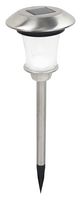 GL002NP2EZ - Solar Powered LED Pathway Lights, 10lm, 3800-4800K, IP44, Stainless Steel, Pack of 2