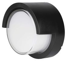 VT-827 218537 - 12W LED Outdoor Round Wall Light, 3000K, 1155lm, Black