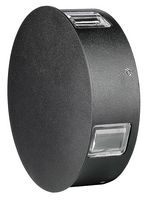 VT-706 218215 - 3W LED Round Wall Light, 3000K, 428lm, IP65, Black