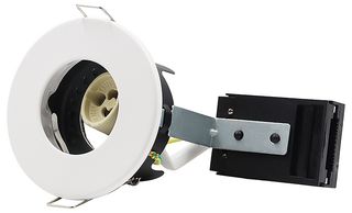VT-701CL-W 7678 - Canless Fire Rated GU10 Fitting, White, IP20