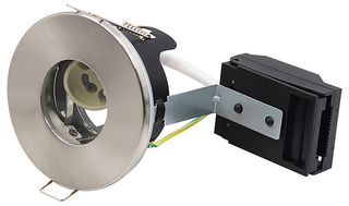 VT-702CL-SN 7683 - Canless Fire Rated GU10 Fitting, Satin Nickel, IP65