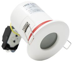 778104 - GU10 LED Fire Rated Downlight Can with Matt White Bezel, IP65