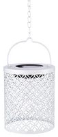 LS213468 W - Solar Filigree Lantern, White