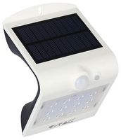 VT-767-2 - 1.5W LED Solar Wall Light, 4000K, 220lm, Non-Dimmable, White