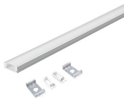 VT-8108-W - 2m Mounting Kit with Diffuser for LED Strip Surface, 23.5x10mm, White