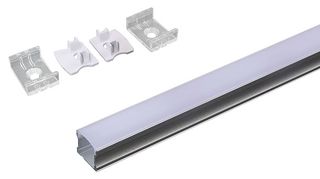 VT-8110 3354 - 2m Mounting Kit with Diffuser for LED Strip Surface, 17.2x14.4mm, Silver