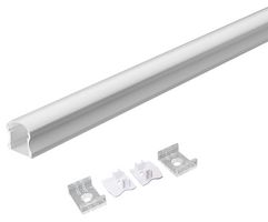 VT-8110-W - 2m Mounting Kit with Diffuser for LED Strip Surface, 17.2x14.4mm, White