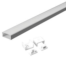 VT-8113-W - 2m Mounting Kit with Diffuser for LED Strip Surface, 17.4x7mm, White