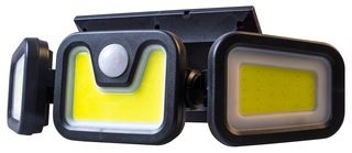 GH430 - 3 COB LED Solar Wall Security Light with PIR, 260lm, IP44