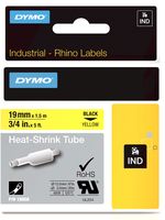 S0718340 - Heat Shrink Tubing 19mm x 1.5m Black on Yellow