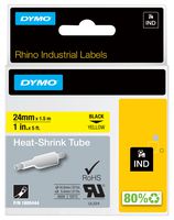 DYMO 1805444 - Heat Shrink Tubing - 24mm x 1.5m, Black on Yellow