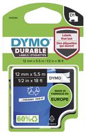 1978364 - D1 Durable Label Tape - 12mm x 5.5m Black on White