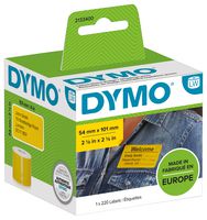 DYMO 2133400 - Shipping / Name Badge Labels 54 x 101mm Black on Yellow, 1x 220
