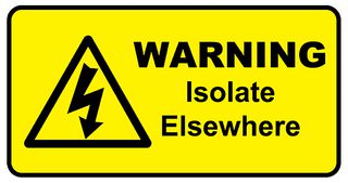 LDWIESA - Warning Isolate Elsewhere Labels, Pack of 18