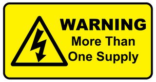 LDWMOPSA - Warning More Than One Supply Labels, Pack of 18