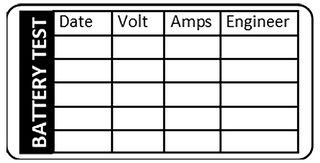 LDBISA - Battery Installation Labels, Pack of 18