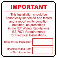 LDPITPK - Periodic Inspection Labels, Pack of 100