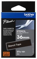 STE161 - P-Touch Stencil Tape Cassette, Black, 36mm