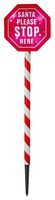LB171236 - Red & White LED 'Santa Stop Here' Stake Light