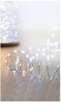 LB151209W - Timelights 50 LED Pin Wire Lights, Multi-Action, White, 2.45m