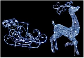 LV161027 - LED Acrylic Reindeer & Sleigh Christmas Light