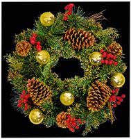 DF187169 - 40cm Gold Dressed Christmas Wreath