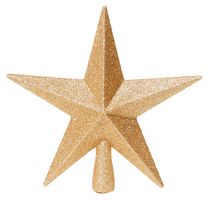 TD126324RGD - 20cm Rose Gold Christmas Tree Top Glittering Star