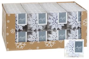 TD125609W - White Glitter Christmas Snowflakes, Pack of 10