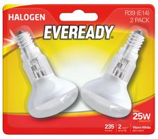 S11884 - 20W ECO Halogen R39 Reflector Lamp, E14, 235lm, 2900K, Pack of 2