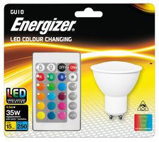 S14544 - 4.5W LED GU10 Dimmable RGBW Colour Changing Bulb with Remote Control, 250lm, 4000K