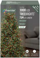 FLV203072M-CPC - 3000 LED Multi-Coloured Christmas Tree Lights with Timer, 75m