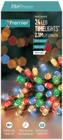 FLB131957M-CPC - 24 LED Multi-Colour Battery Operated Multi-Action Fairy Lights on Green Cable, 2.6m