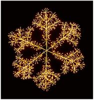 LV183195G - 1.2m Gold Starbust with 960 Warm White LEDs