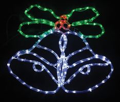 LI201141 - 62cm Bells and Holly Rope Light