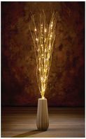 LV093349G - LED Christmas Twig Light Decorations, 1.2m Gold Glitter