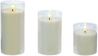 LB213075IR - 15cm Flickabright Pearl Glass Cup