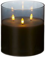 LB213085GY - 15x15cm Grey Glass with Triple Flames
