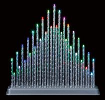 LB201070 - Metal Candlebridge, 33 Colour Changing LEDS, 32cm