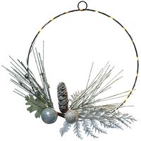 TW213395 - LED Metal Decoration with Baubles, Circle