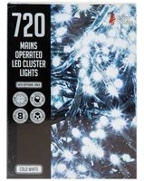 511223C - 720 Mains Operated LED Cluster Lights, White