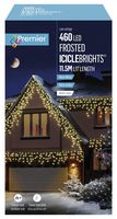 LV213284WW - 460 LED Frosted Cap Icicle Lights, Warm White