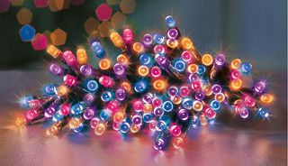 LB112383RBW - 100 LED Multi Action Lights with Timer, Rainbow