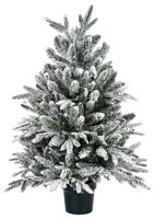 TR300PFL - Flocked Lapland Potted Christmas Tree, 90cm