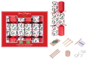 XM6401 - 6x 13.5" Deluxe Eco Holly Christmas Crackers
