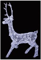 LV201107W - Twinkling White LED Christmas Soft Acrylic Stag, 1.4m