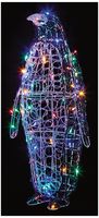 LV221003MMA - 90cm Multi Coloured Soft Acrylic Christmas Penguin