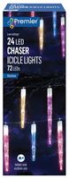 LV081336RBW - 24pc Chaser Icicles with 72 Rainbow LEDs