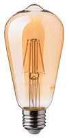 VT-1966 214362 - 6W LED Filament ST64 Bulb, 2200K, 550lm, Amber