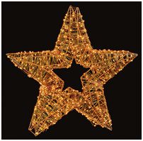 LV231504RGD - 60cm Rose Gold Christmas Star with 1700 Warm White LEDs